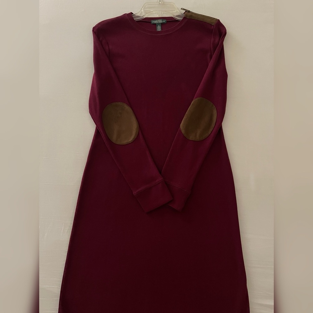 Ralph Lauren Burgundy Sweater Dress 
Size M